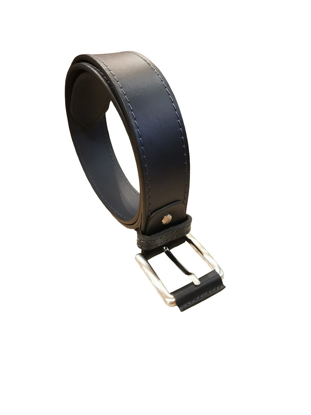 Cintura in pelle alta 4 cm Pelletteria Allegrini Filippo 094/40 Blu - Pelletteria Allegrini
