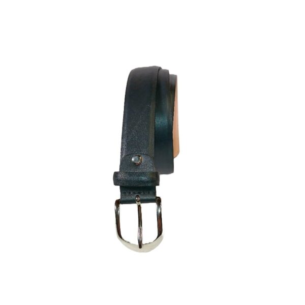 Cintura in pelle con fibbia arrotondata Pelletteria Allegrini Filippo 5102 Nero - Pelletteria Allegrini