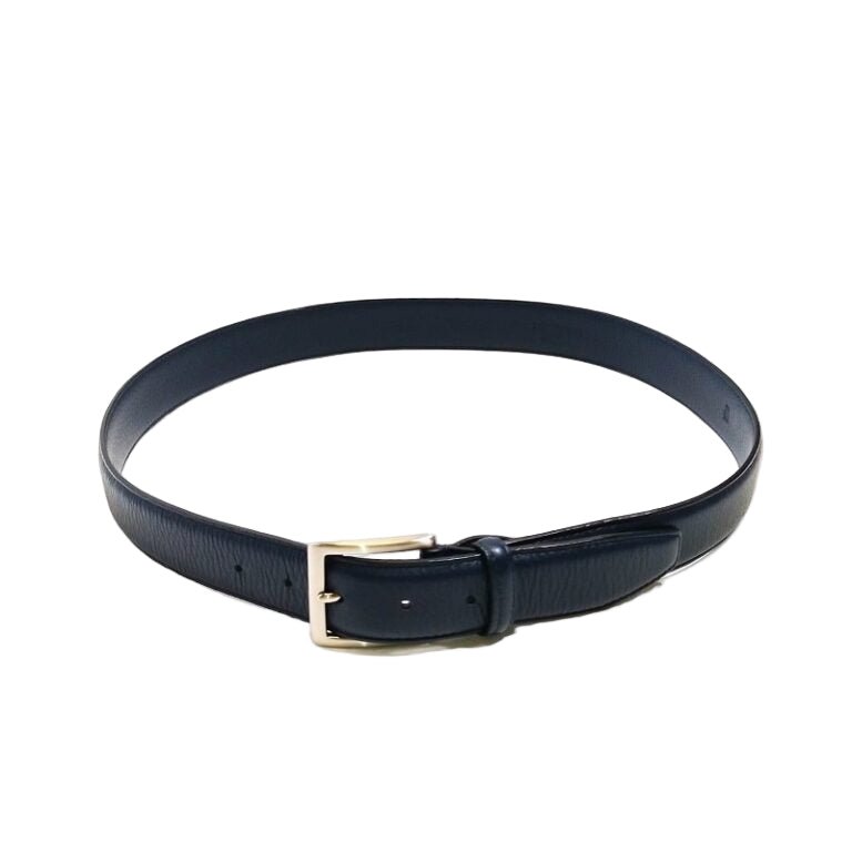 Cintura in pelle di cervo da uomo C102CER blu - Pelletteria Allegrini