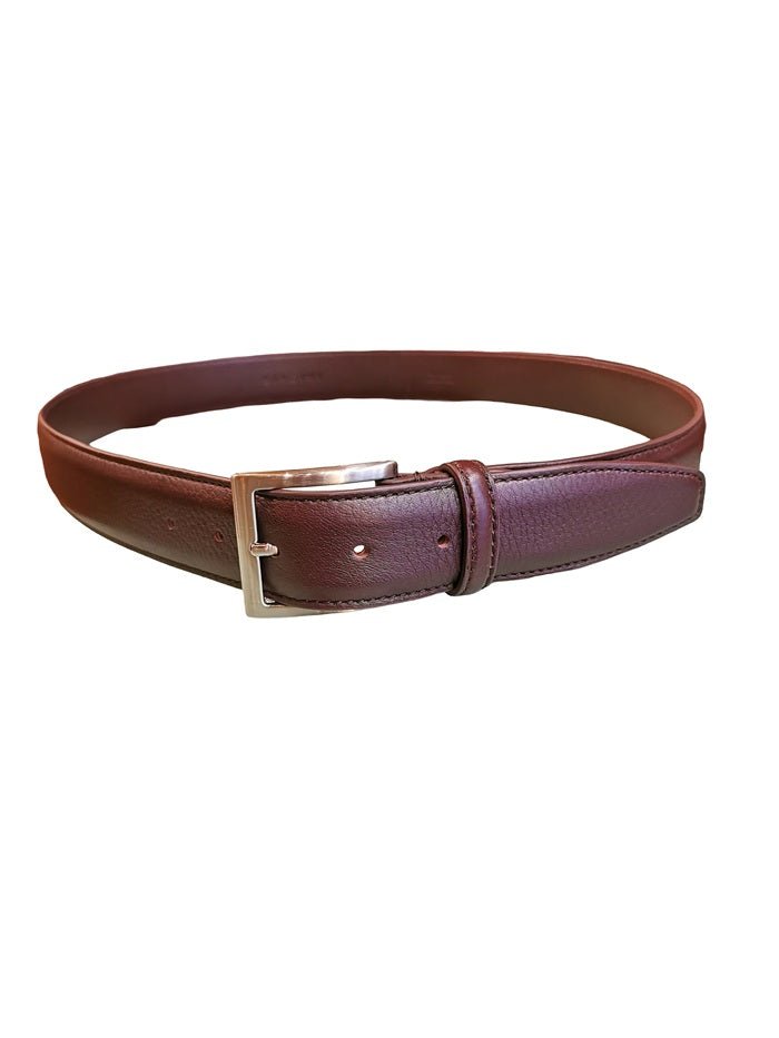 Cintura in pelle di cervo da uomo C102CER bordeaux - Pelletteria Allegrini