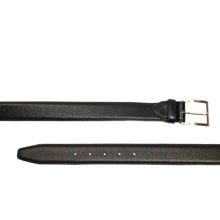 Cintura in pelle di cervo da uomo C102CER nero - Pelletteria Allegrini