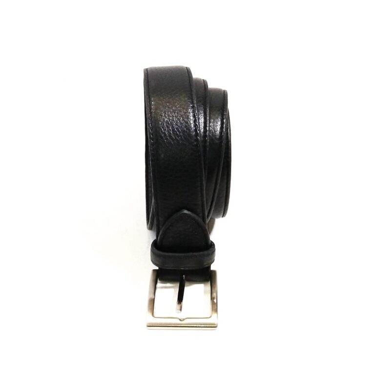 Cintura in pelle di cervo da uomo C102CER nero - Pelletteria Allegrini