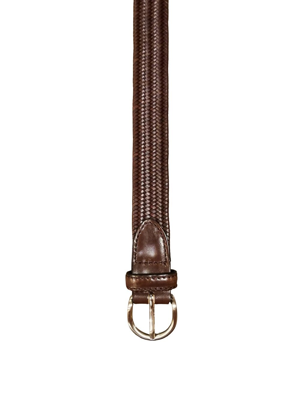 Cintura in pelle intrecciata elasticizzata Pelletteria Allegrini Filippo 6135/30STOCK Marrone - Pelletteria Allegrini