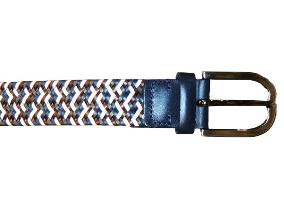 Cintura in pelle intrecciata Pelletteria Allegrini Filippo STD142 Oceano - Pelletteria Allegrini