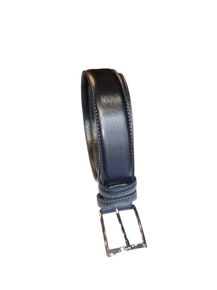 Cintura in pelle Pelletteria Allegrini Filippo 103/35 blu - Pelletteria Allegrini