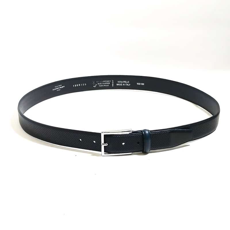 Cintura in pelle Pelletteria Allegrini Filippo 1309 blu - Pelletteria Allegrini