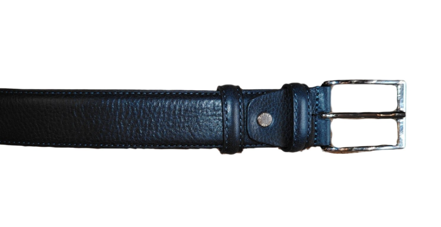Cintura in pelle Pelletteria Allegrini Filippo 144/35 blu - Pelletteria Allegrini