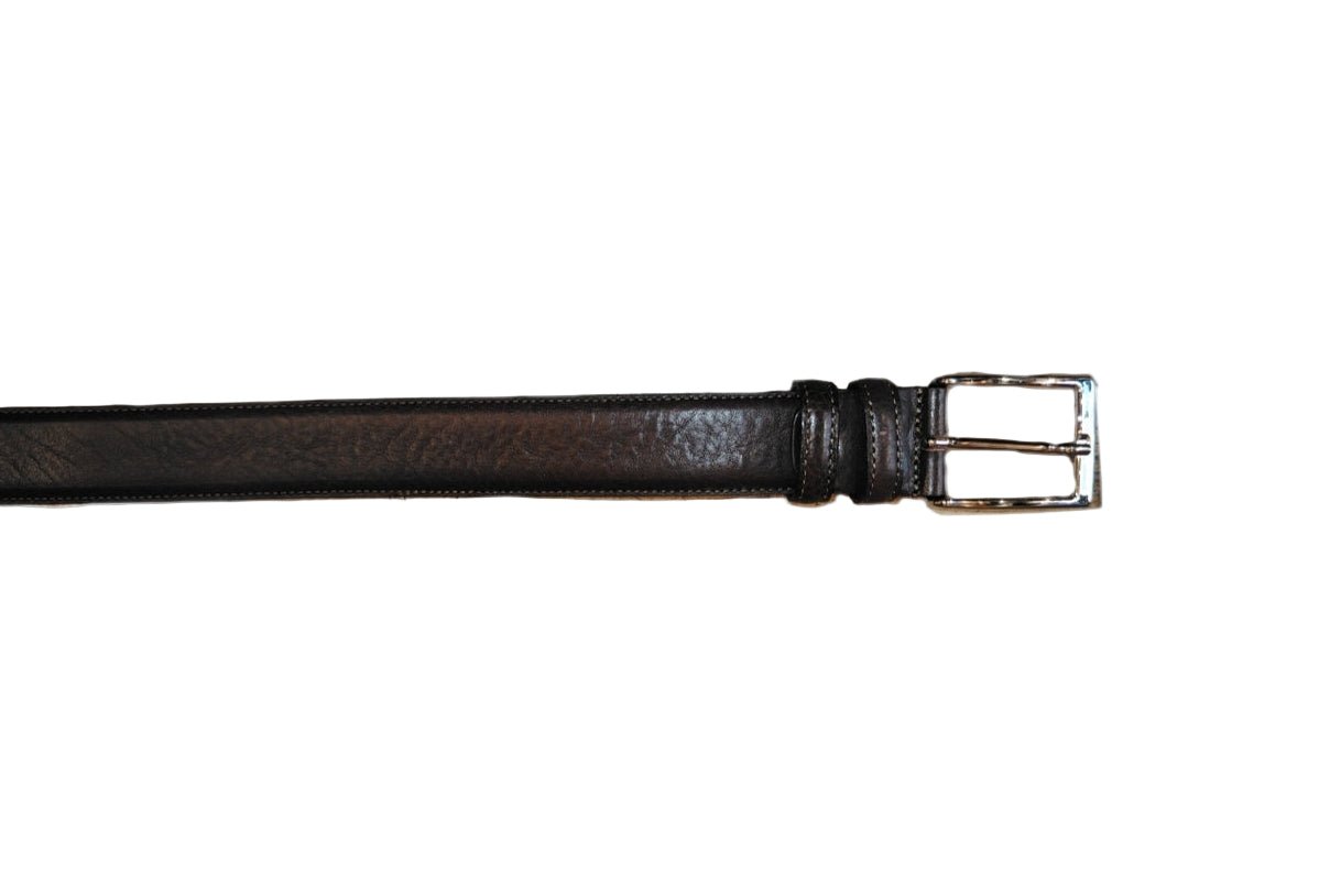 Cintura in pelle Pelletteria Allegrini Filippo 144/35 testa di moro - Pelletteria Allegrini