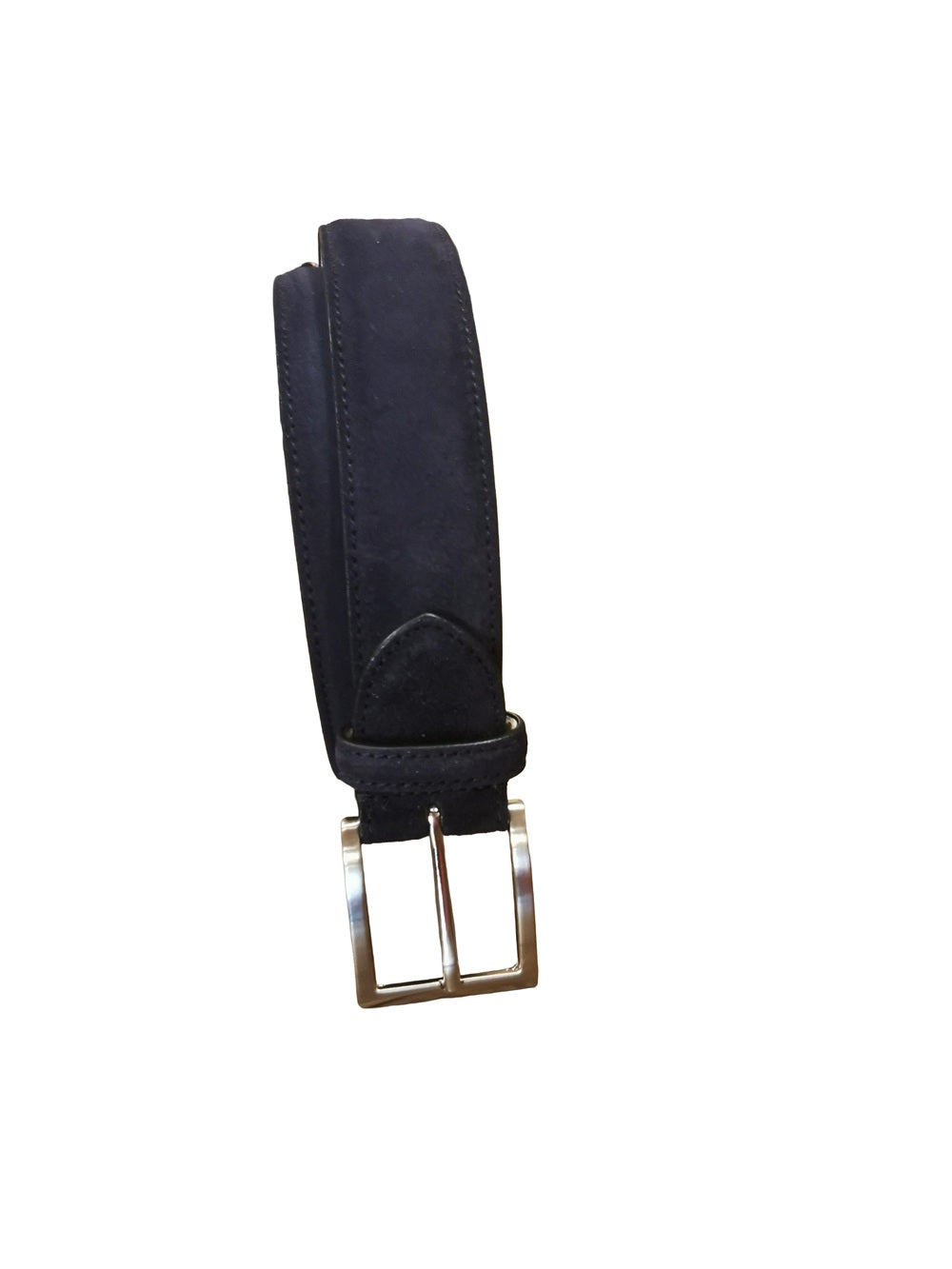 Cintura in pelle scamosciata Pelletteria Allegrini Filippo 728 Blu scuro