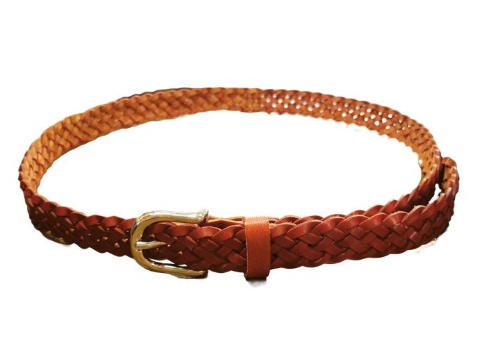 Cintura intrecciata alta 2,5 cm Pelletteria Allegrini Filippo SPIGA6CAPI Amaranto - Pelletteria Allegrini