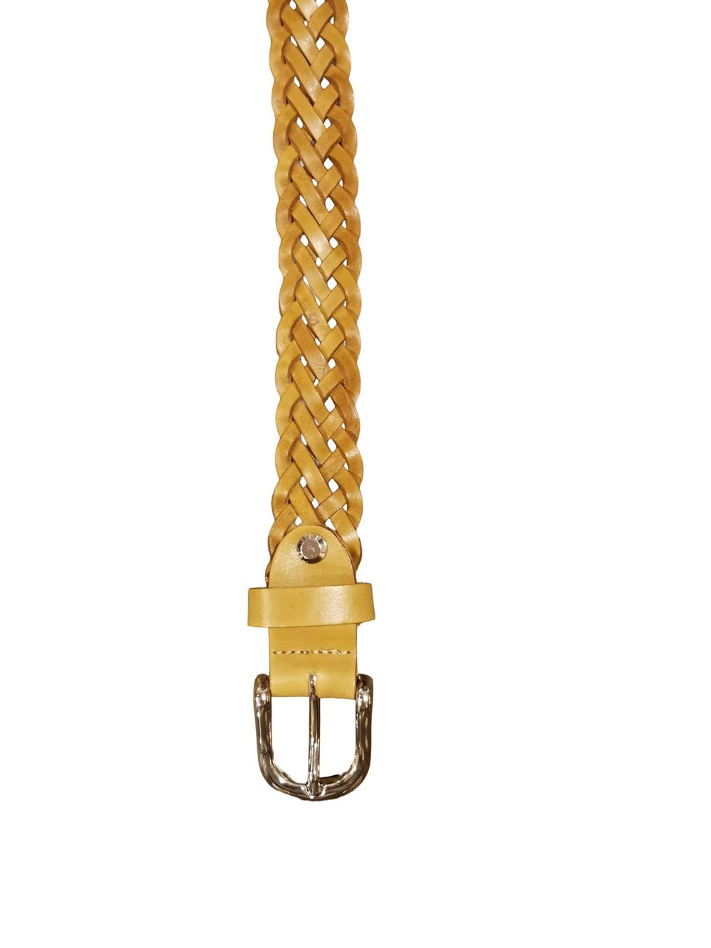 Cintura intrecciata alta 2,5 cm Pelletteria Allegrini Filippo SPIGA6CAPI Beige - Pelletteria Allegrini