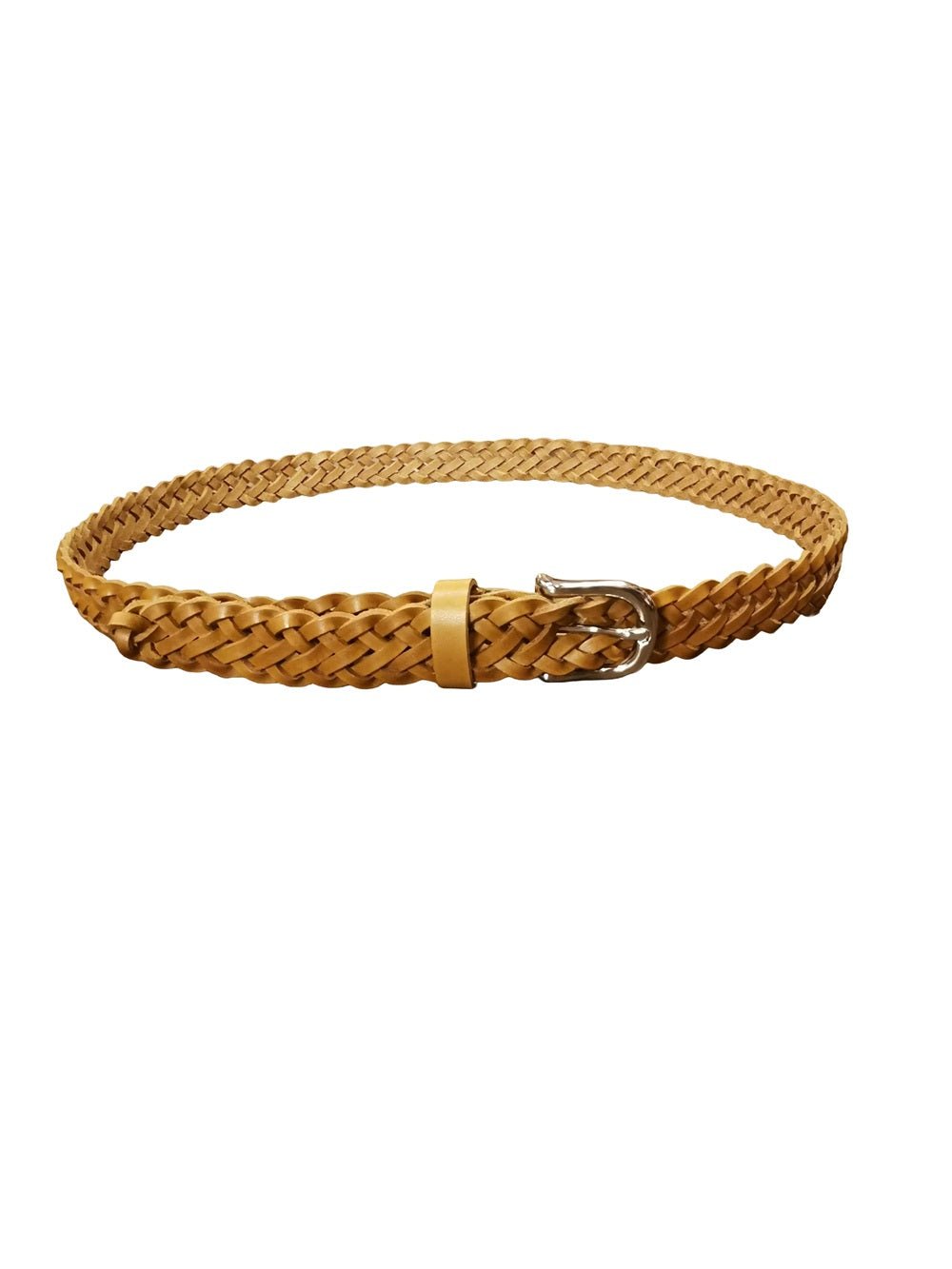 Cintura intrecciata alta 2,5 cm Pelletteria Allegrini Filippo SPIGA6CAPI Beige - Pelletteria Allegrini