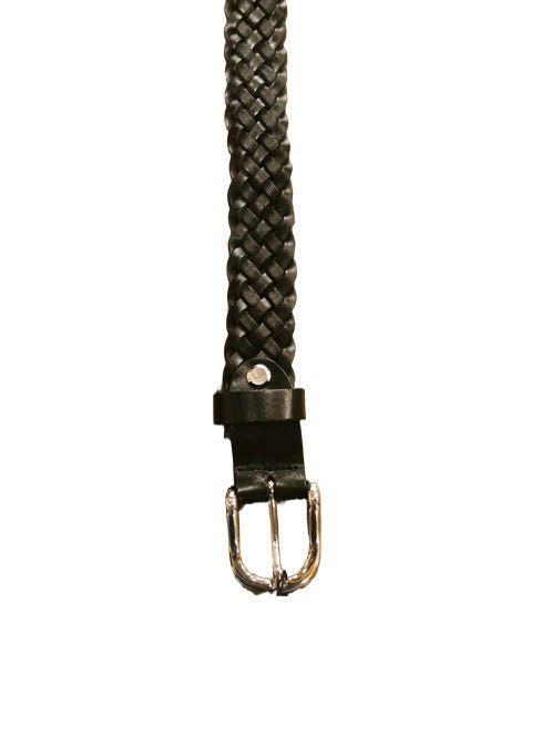 Cintura intrecciata alta 2,5 cm Pelletteria Allegrini Filippo SPIGA6CAPI Nero - Pelletteria Allegrini