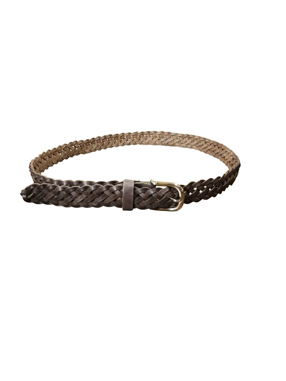 Cintura intrecciata alta 2,5 cm Pelletteria Allegrini Filippo SPIGA6CAPI Taupe - Pelletteria Allegrini