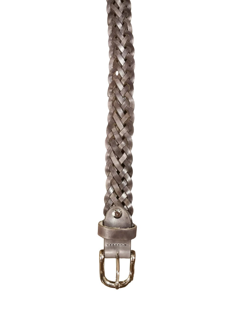 Cintura intrecciata alta 2,5 cm Pelletteria Allegrini Filippo SPIGA6CAPI Taupe - Pelletteria Allegrini