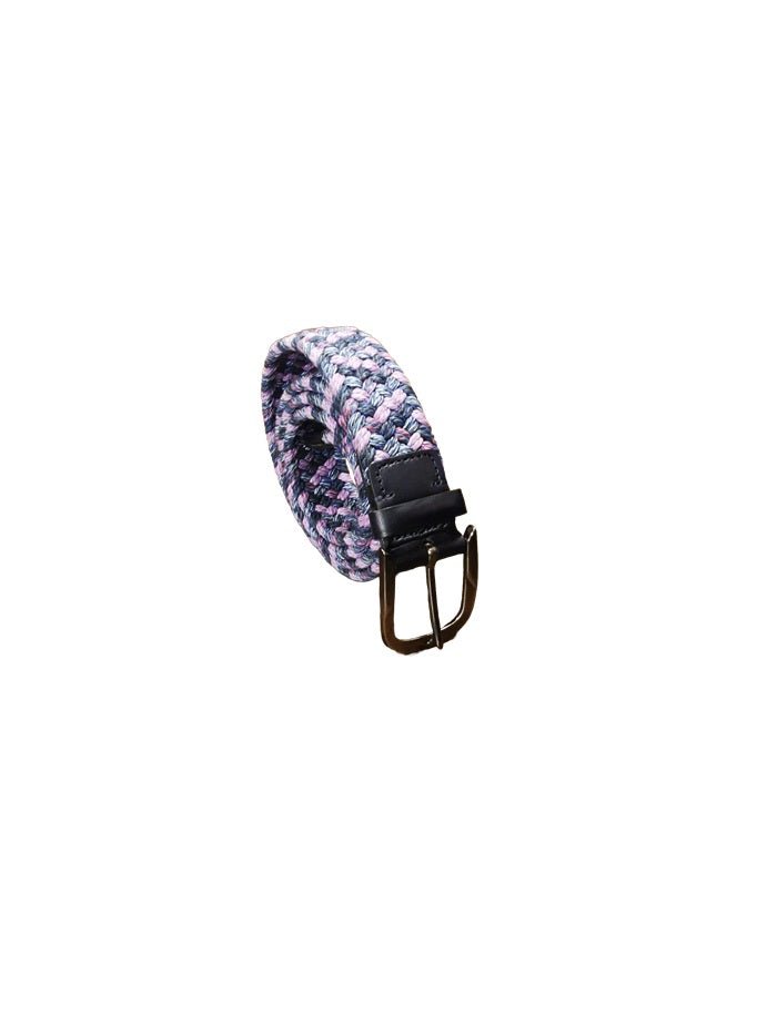 Cintura intrecciata elasticizzata Pelletteria Allegrini Filippo SR029A lilla - Pelletteria Allegrini