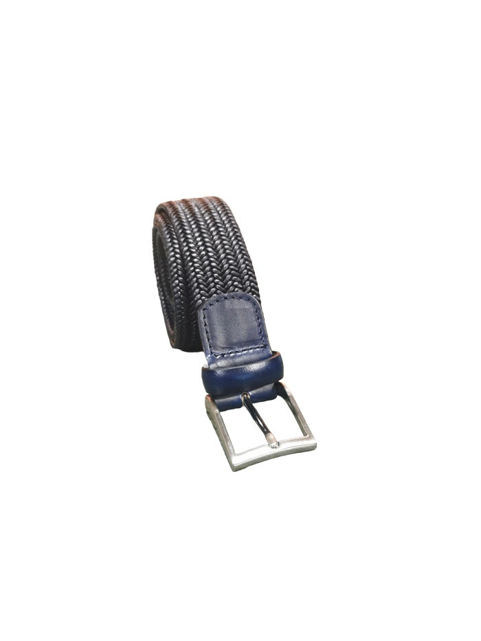 Cintura intrecciata in pelle elasticizzata Pelletteria Allegrini Filippo 6202/7375 Blu