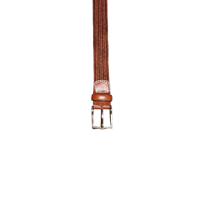 Cintura intrecciata in pelle elasticizzata Pelletteria Allegrini Filippo 6202/7375 Cuoio