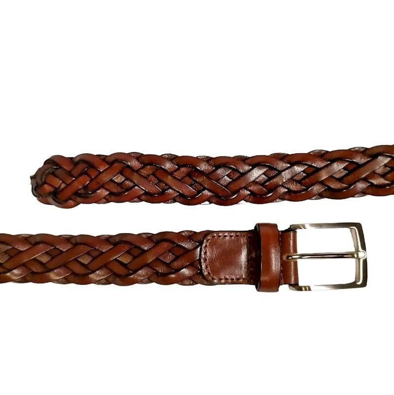Cintura Intrecciata Pelletteria Allegrini 6189/7635 Cuoio - Pelletteria Allegrini