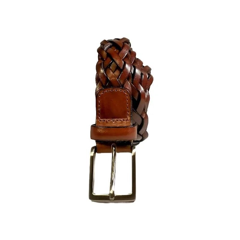 Cintura Intrecciata Pelletteria Allegrini 6189/7635 Cuoio - Pelletteria Allegrini