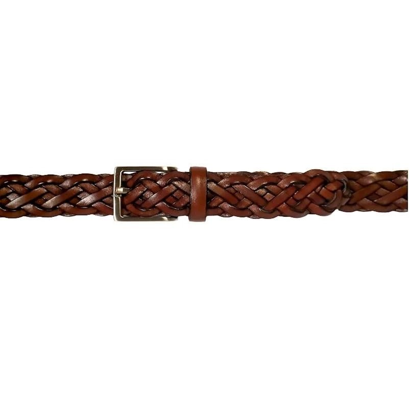 Cintura Intrecciata Pelletteria Allegrini 6189/7635 Cuoio - Pelletteria Allegrini