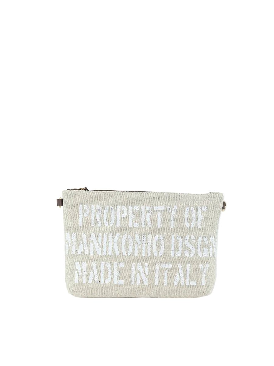 Clutch in tessuto Manikomio Italian flag - Pelletteria Allegrini