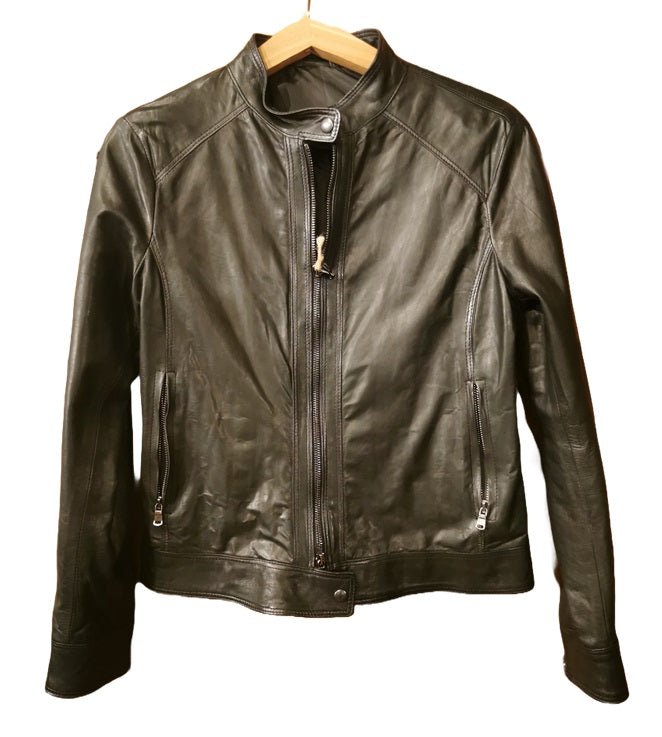 Giacca donna in pelle Pelletteria Allegrini Filippo GAYA Nero - Pelletteria Allegrini