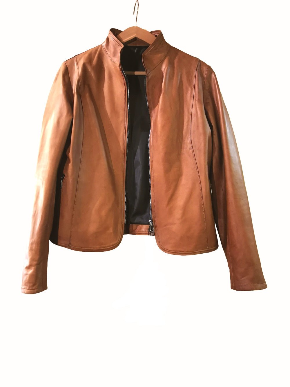 Giacca in pelle donna Pelletteria Allegrini Filippo 783 cuoio - Pelletteria Allegrini