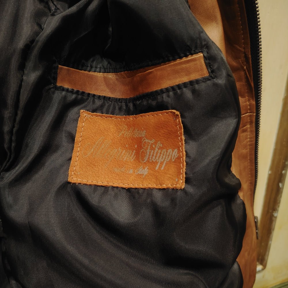 Giacca in pelle donna Pelletteria Allegrini Filippo 783 cuoio - Pelletteria Allegrini