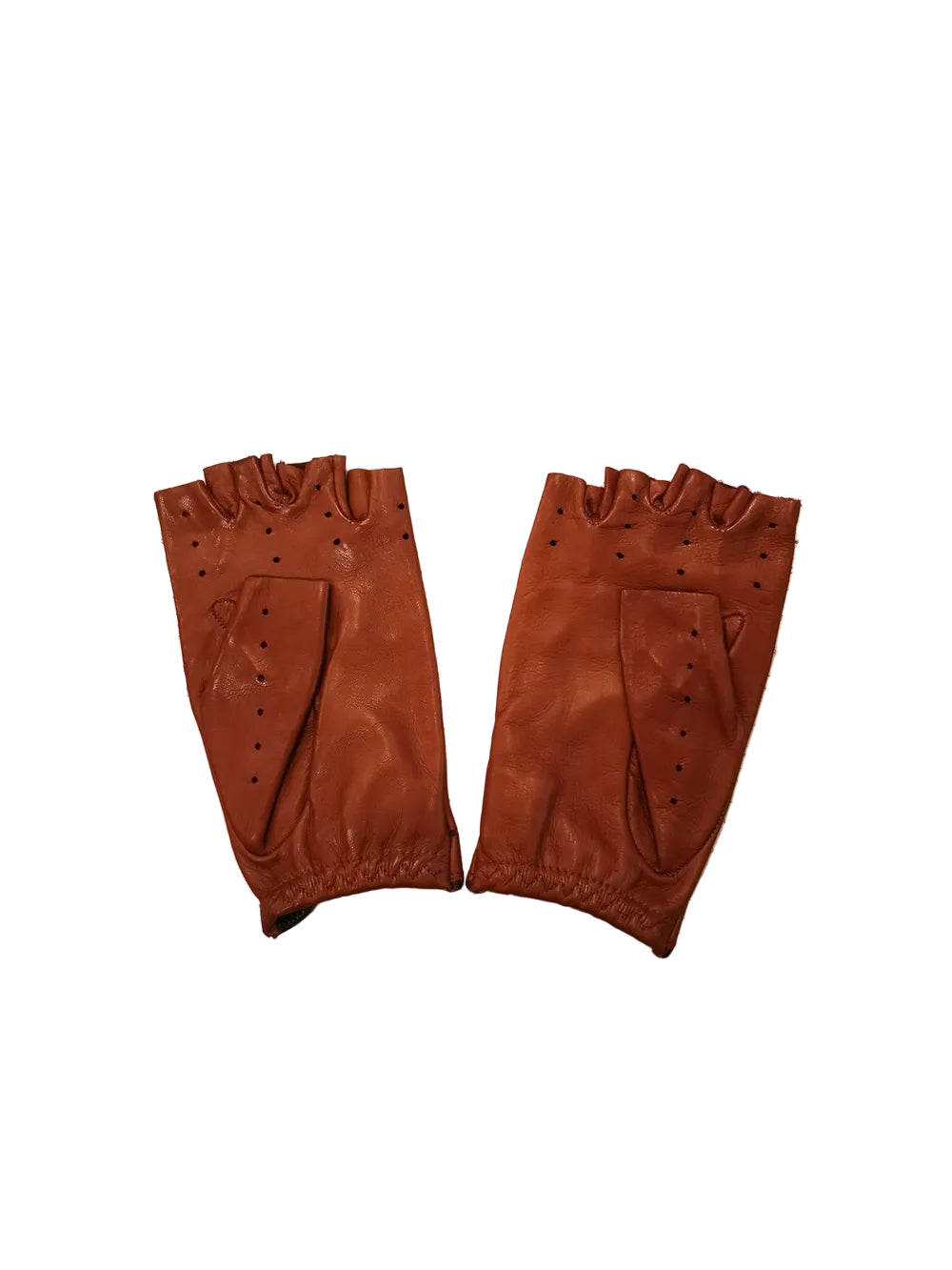 Allegrini Filippo G2530D Women's Fingerless Leather Driving Gloves Leather/Dark Brown