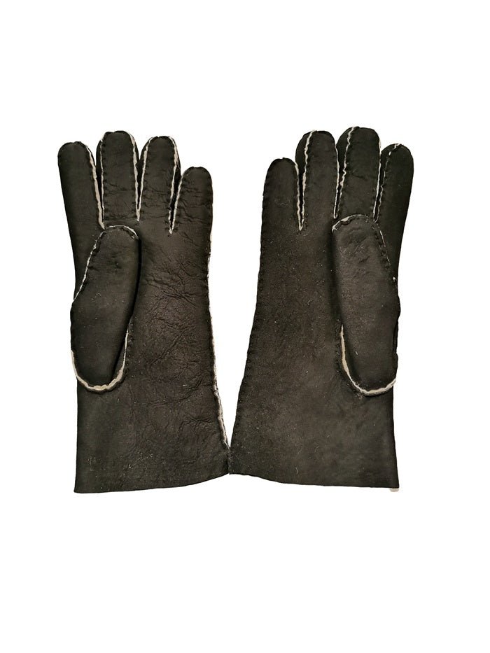 Guanto donna in camoscio e lana merinos Pelletteria Allegrini Filippo G307 nero - Pelletteria Allegrini