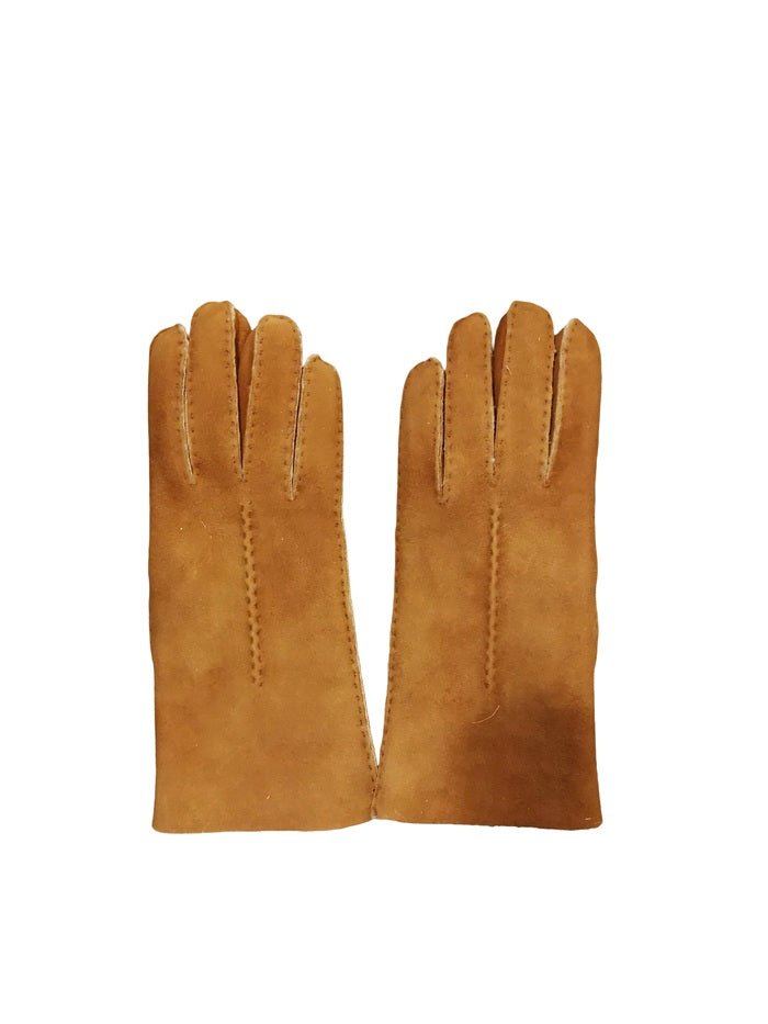 Guanto donna in camoscio e lana merinos Pelletteria Allegrini Filippo G307 nocciola - Pelletteria Allegrini
