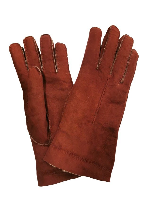 Guanto donna in camoscio e lana merinos Pelletteria Allegrini g307 bordeaux - Pelletteria Allegrini