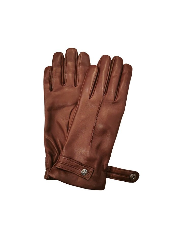 Guanto donna in pelle con bottoncino Pelletteria Allegrini Filippo G4656 bordeaux - Pelletteria Allegrini