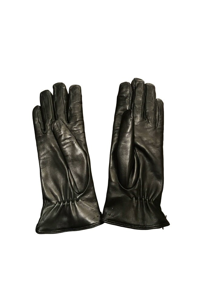 Guanto donna in pelle con dettaglio cuciture Pelletteria Allegrini Filippo G4758 Nero - Pelletteria Allegrini