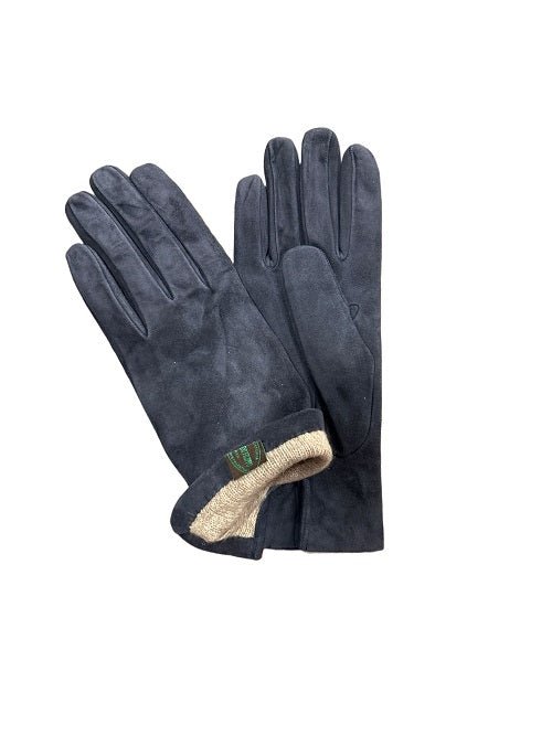 Guanto donna in pelle scamosciata Pelletteria Allegrini Filippo G300 blu - Pelletteria Allegrini