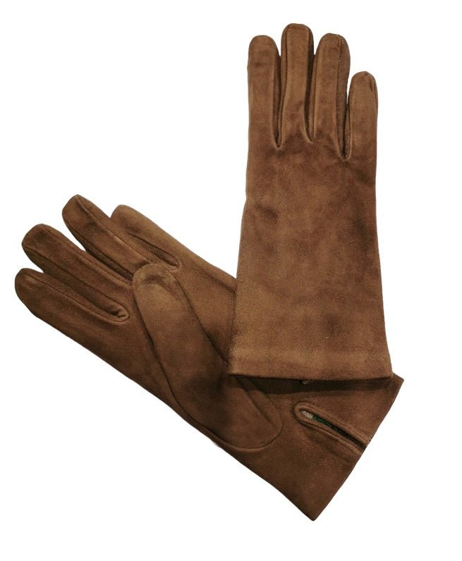 Guanto donna in pelle scamosciata Pelletteria Allegrini Filippo G300 marrone - Pelletteria Allegrini