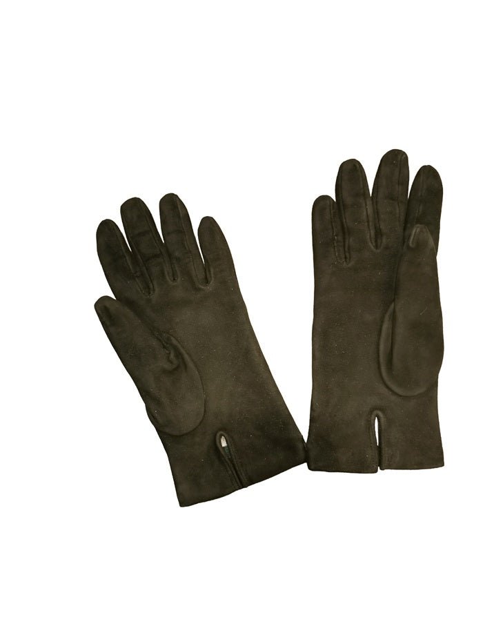 Guanto donna in pelle scamosciata Pelletteria Allegrini Filippo G300 nero - Pelletteria Allegrini