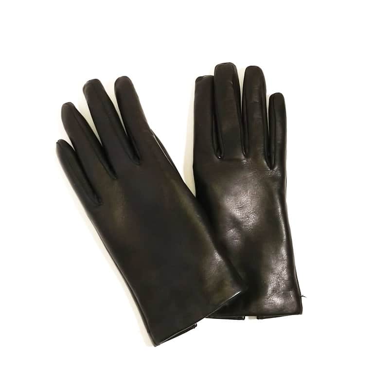 Guanto donna liscio in pelle fodera lapin Pelletteria Allegrini Filippo G303L Nero - Pelletteria Allegrini