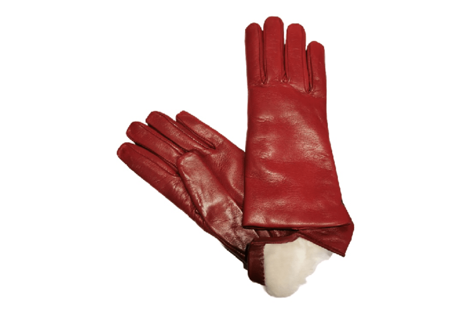 Guanto donna liscio in pelle fodera lapin Pelletteria Allegrini Filippo G303L Rubino - Pelletteria Allegrini
