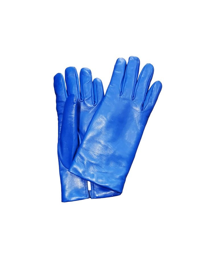 Guanto donna liscio in pelle Pelletteria Allegrini Filippo G303C bluette - Pelletteria Allegrini