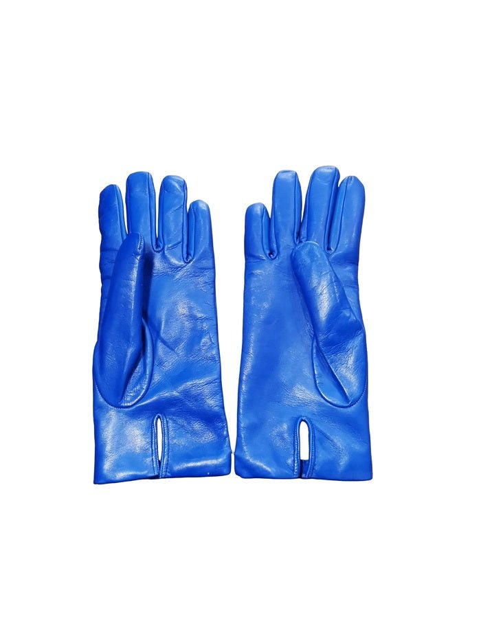 Guanto donna liscio in pelle Pelletteria Allegrini Filippo G303C bluette - Pelletteria Allegrini