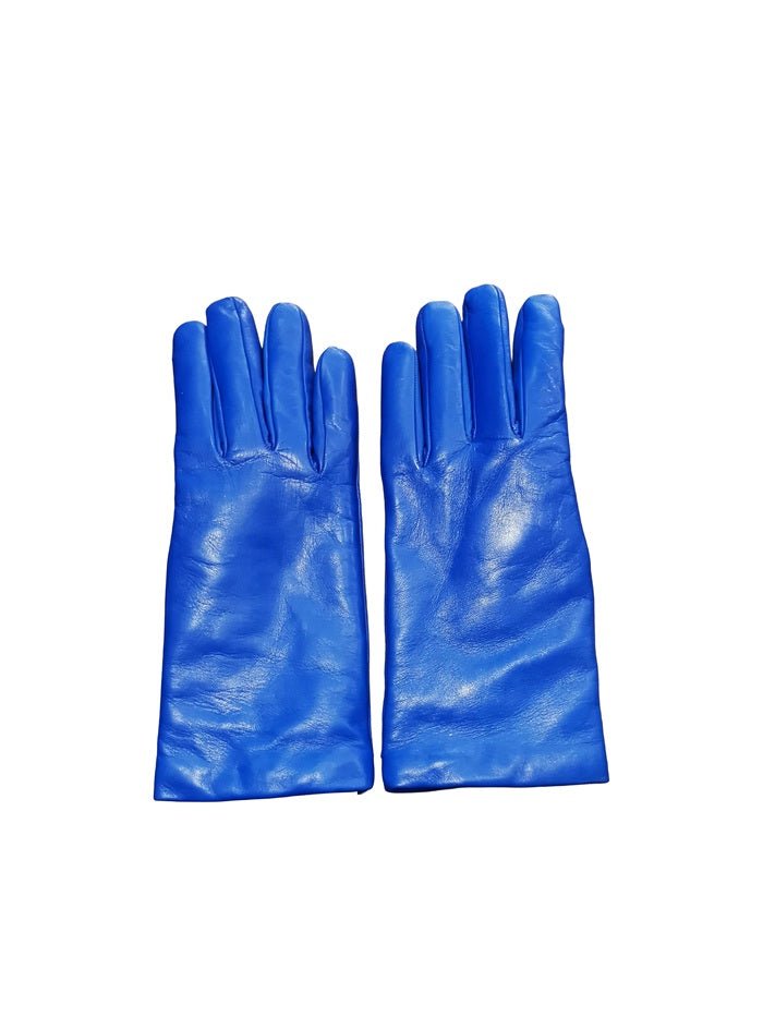 Guanto donna liscio in pelle Pelletteria Allegrini Filippo G303C bluette - Pelletteria Allegrini