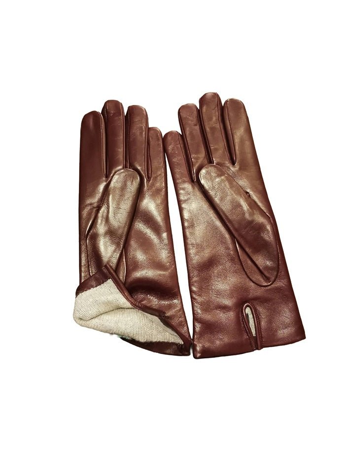 Guanto donna liscio in pelle Pelletteria Allegrini Filippo G303C bordeaux - Pelletteria Allegrini