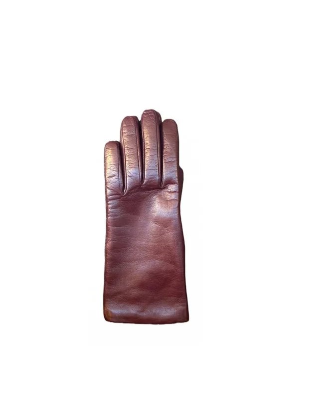 Guanto donna liscio in pelle Pelletteria Allegrini Filippo G303C bordeaux - Pelletteria Allegrini