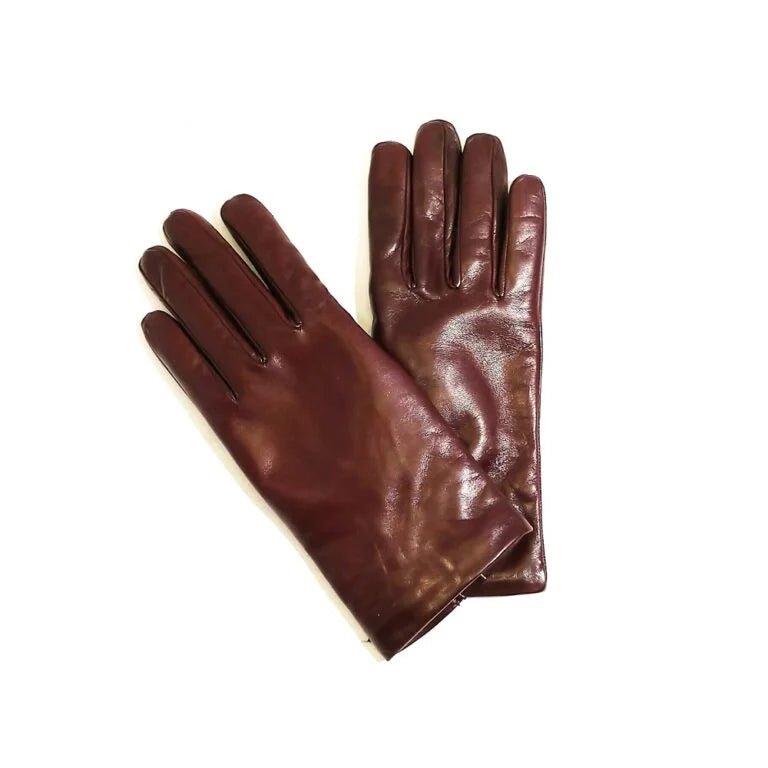 Guanto donna liscio in pelle Pelletteria Allegrini Filippo G303C marrone - Pelletteria Allegrini