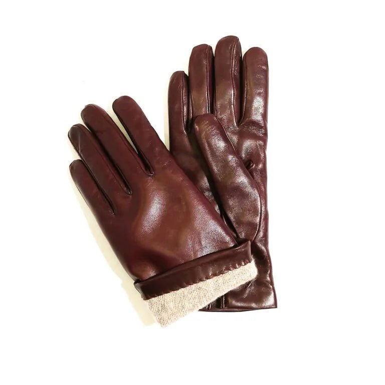 Guanto donna liscio in pelle Pelletteria Allegrini Filippo G303C marrone - Pelletteria Allegrini