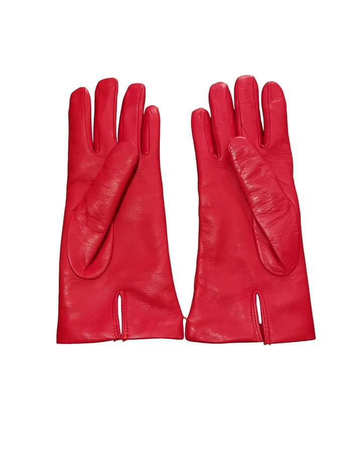 Guanto donna liscio in pelle Pelletteria Allegrini Filippo G303C Rosso - Pelletteria Allegrini