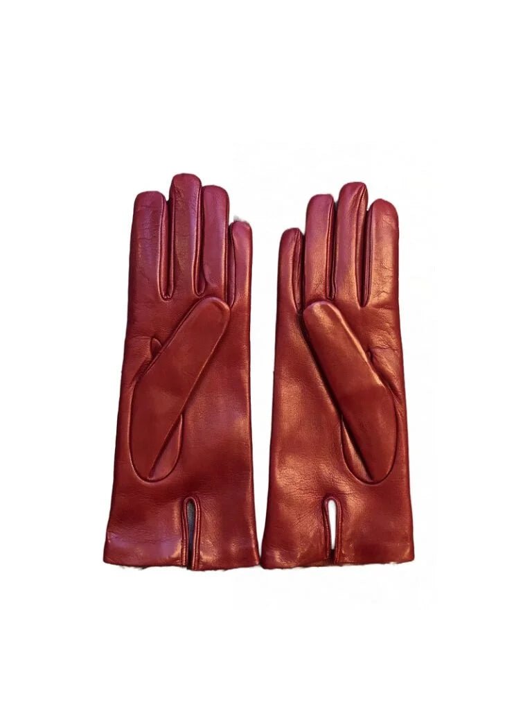 Guanto donna liscio in pelle Pelletteria Allegrini Filippo G303C rubino - Pelletteria Allegrini