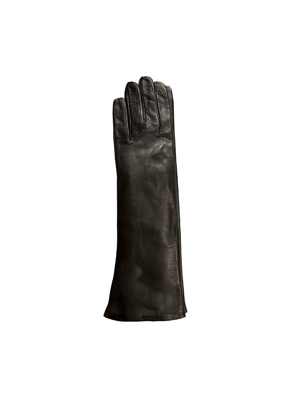 Guanto donna lungo in pelle pelletteria Allegrini Filippo G303/6DS Nero - Pelletteria Allegrini